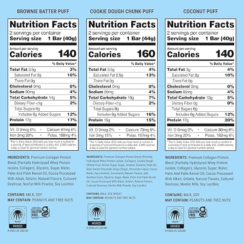 Built Bar, Puff Protein Bars, Variety Pack, Collagen, On-the-go Snacks, Breakfast Bar, Mixed Sampler, 12 Pack thumbnail 2