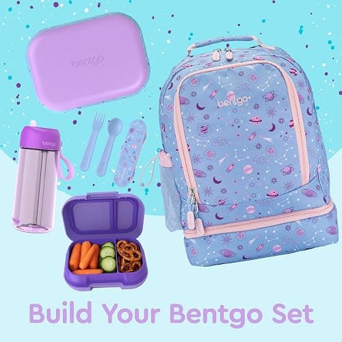 Bentgo Chill Kids Leak-Proof Lunch Box - 4-Compartment Bento Box with Built-In Ice Pack, 3.3 Cup Capacity, PFAS & BPA-Free, Microwave & Dishwasher Safe, Ideal Size for Ages 3 to 7 (Vivid Orchid) thumbnail 8