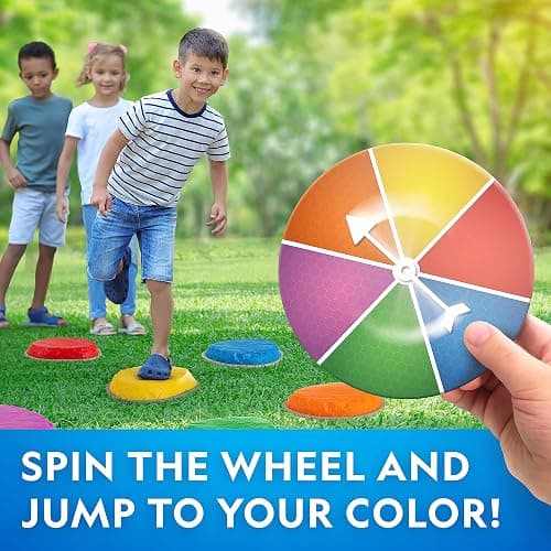 NATIONAL GEOGRAPHIC Stepping Stones for Kids – Durable Non-Slip Stones Encourage Toddler Balance & Gross Motor Skills, Indoor & Outdoor Toys, Obstacle Course, Gifts for Toddlers (Amazon Exclusive) thumbnail 5