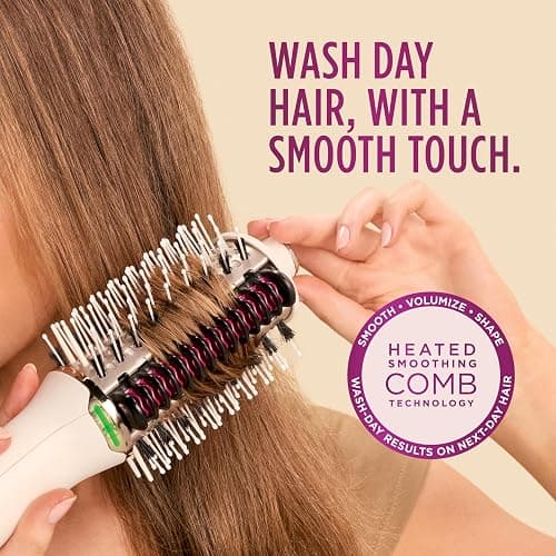 Shark HT202 SmoothStyle Heated Comb + Blow Dryer Brush, Dual Mode, for All Hair Types, Silk thumbnail 3