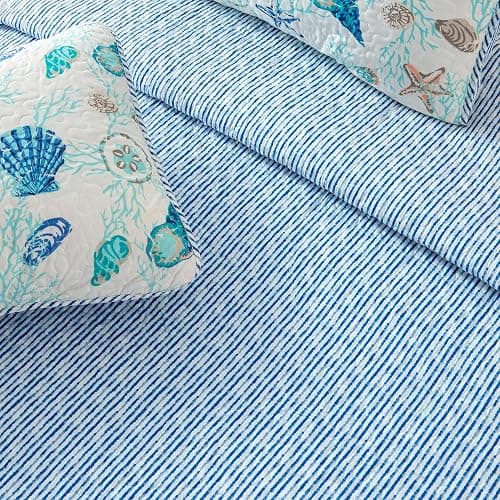 Great Bay Home Coral King Quilt Set, 3 Pieces, Machine Washable thumbnail 3