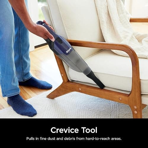 Shark Cyclone PET Handheld Vacuum with 8" Crevice Tool, HyperVelocity Suction, Navy Blue/Grey, CH701 thumbnail 6