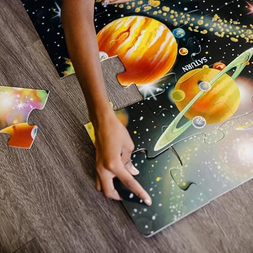Melissa & Doug Solar System Floor Puzzle, 48 pc Jumbo Jigsaw Puzzle, Educational Screen Free Activity for Toddler, Preschoolers and Kids Ages 3+ (2 x 3 Feet) - FSC Certified thumbnail 3