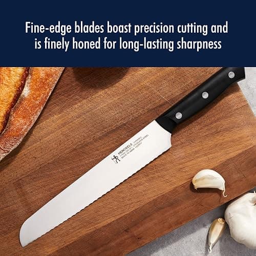 Henckels Dynamic 5-Pc Knife Set with Chef, Bread, Utility, Paring, Santoku | The Perfect Kitchen Knife Set for Effortless Cutting, German Engineered, Informed by 100+ Years of Mastery. Dishwasher safe thumbnail 8
