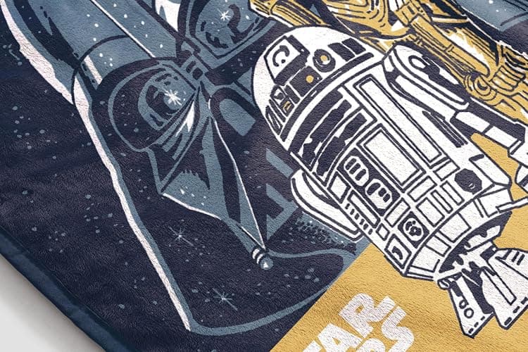 Jay Franco Plush Throw Blanket – Soft & Cozy Fleece Throw for Bedroom & Couch Décor, Official Licensed Product, Multi - Star Wars, 40x50 - Travel Blanket thumbnail 6