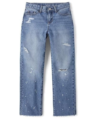 The Children's Place Girls' Wide Leg Jeans - Image 1