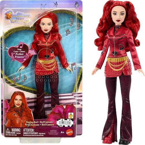 Mattel Disney Descendants: Wicked Wonderland Singing Red Doll with Movie-Inspired Clothes, Sings “Perfect Princess” in English - Image 1