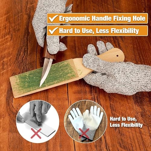 Wood Carving Kit, 24Pcs Wood Carving Tools with PU Storage Bag, Wood Whittling Knife Kit with 4pcs Templates & 6pcs Basswood Blocks for DIY Beginners thumbnail 6