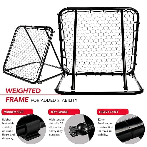 Franklin Sports Basketball Pass Back Rebounder Net - Multi-Sport Training Rebound Screen - Perfect for Passing and Shooting Practice - 3' x 3', Black (92499X) thumbnail 5