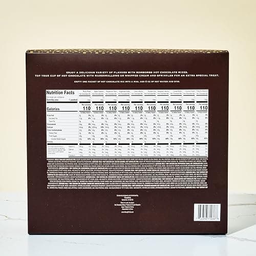 BomBombs Mini Hot Chocolate Gift Set in Signature Brown Packaging, Dessert Flavors Include Rocky Road, Cookie Butter, Pumpkin Pie & More, Set of 12 thumbnail 2