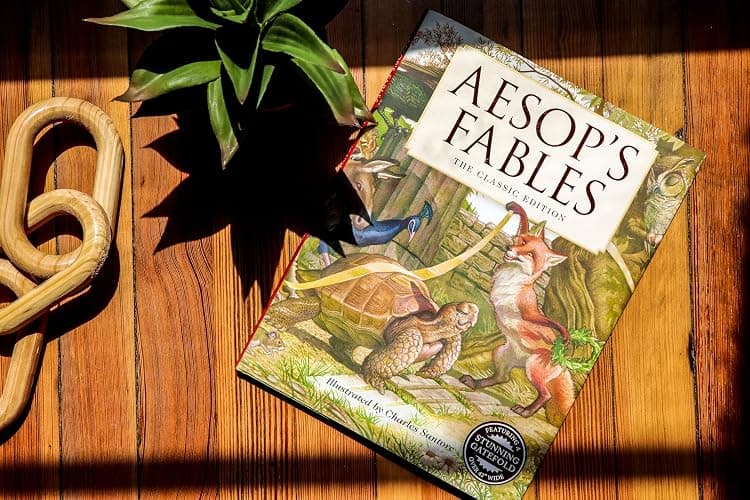 Aesop's Fables Hardcover: The Classic Edition by acclaimed illustrator, Charles Santore (Charles Santore Children's Classics) thumbnail 7