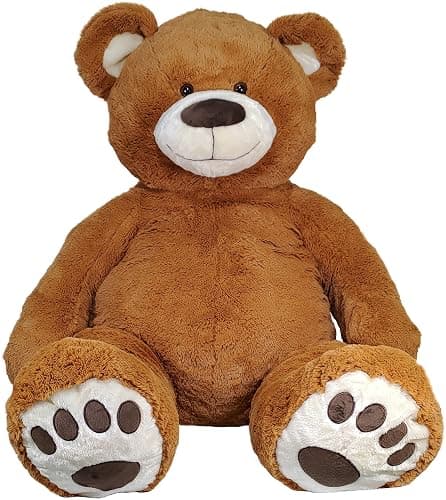 Anico 59" Tall (5 Foot) Giant Plush Bear, Stuffed Animal, Medium Brown Teddy Bear with Smiling Face. Premium Stuffed Toy Teddy Bear, Perfect for Girlfriend, Kids, Valentine's Day, Christmas! thumbnail 3