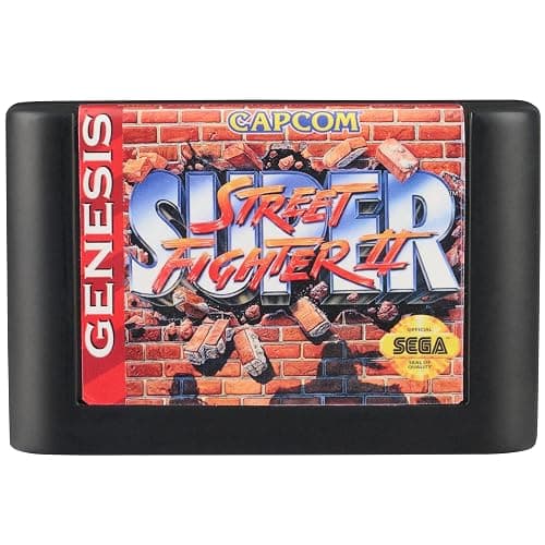 Console Heroes Super Street Fighter II Collectible Diorama – Mini Ryu & Ken Figures with Dock Stage Scene – Retro SEGA Genesis Cartridge Display & Playset thumbnail 3