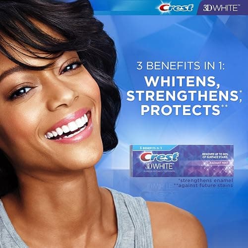 Crest 3D White Radiant Mint Whitening Toothpaste, 3.5 oz thumbnail 4