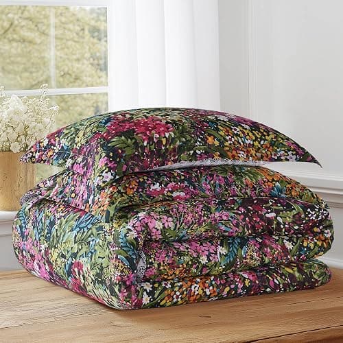 Levtex Home - Basel Comforter Set - Twin Comforter (68x88in.) + One Standard Pillow Case (26x20in.) - Multicolor Floral - Cotton thumbnail 4