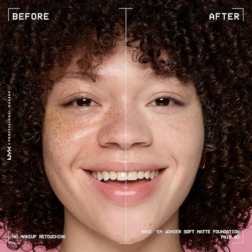 NYX PROFESSIONAL MAKEUP Make 'Em Wonder Liquid Foundation, 24HR Foundation Makeup With A Soft Matte Finish, Buildable Full Coverage - 03 Fair thumbnail 3