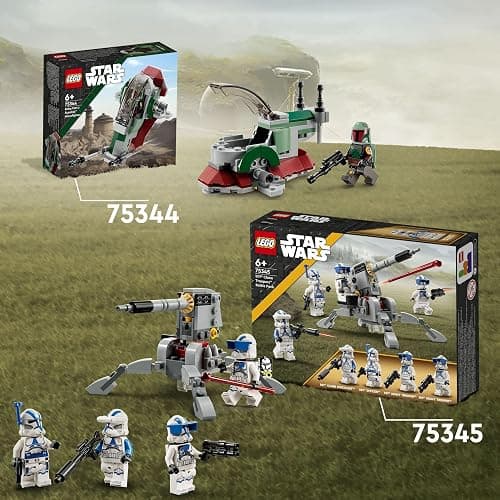 LEGO 75344 Star Wars Le Vaisseau de Boba Fett Microfighter, Jouet Véhicule avec Lanceurs et Ailes Ajustables, Figurines, Le Mandalorien, Enfants 6 Ans thumbnail 6