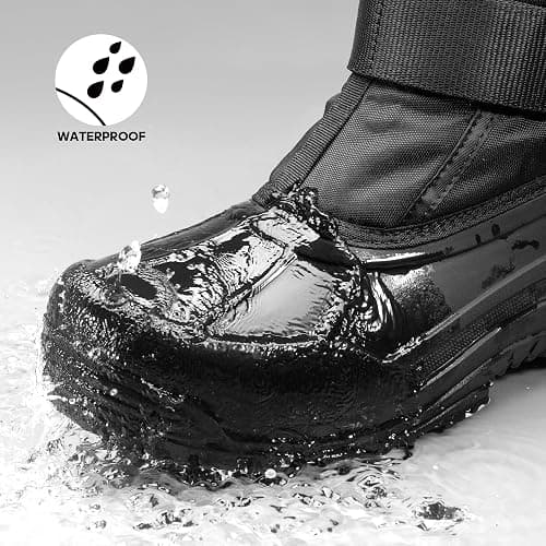 NORTIV 8 Men's Waterproof Winter Snow Boots Insulated Fur Liner Lightweight Outdoor Tall Boots thumbnail 3