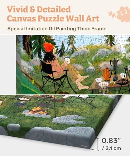 PieceRelax Canvas Wall Art Puzzles for Adults - Paco Yao - Morning Light Unique Gift & Home Décor with Plastic Jigsaw Puzzle Artwork for Living Room Bedroom [HN1458] thumbnail 4