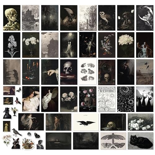 97 Decor Gothic Wall Decor - Gothic Decor, Dark Academia Wall Art Goth Posters for Room, Vintage Dark Moody Home Decor Aesthetic Pictures Gallery Wall Prints for Bedroom (8x10 Unframed) - Image 1