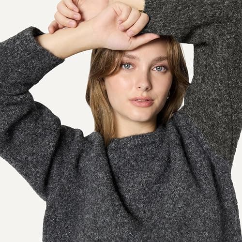 Amazon Essentials (Demi's Pick) Women's Oversized-Fit Faux Mohair Crewneck Sweater thumbnail 5