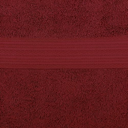 Amazon Basics Soft Bath Towels set , Absorbent Fade Resistant 100% Cotton washcloths 6 Pieces (12" x 12"), Perfect face towels, fingertip towels, Crimson thumbnail 6