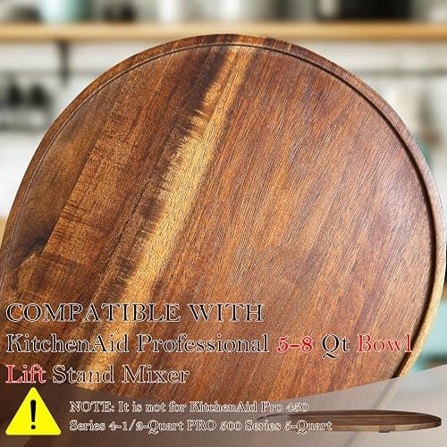 Acacia Wood Mixer Slider Mat for Kitchen Aid 5-8 Qt Tilt-Head Stand Mixer Kitchen Appliance Slider Tray Countertop Storage Attachments thumbnail 3