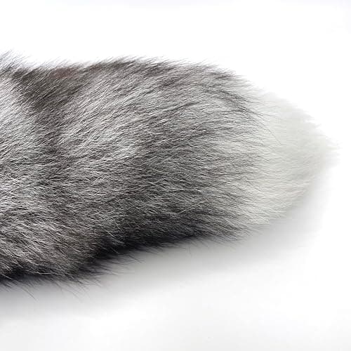 FEXATA Fox Tail Keychain silver blue fox tail thumbnail 4