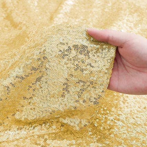 Sugargirl 10 Packs 12 x 72 inches Sequin Table Runner, Glitter Gold Table Runner for Birthday Party Supplies Wedding Holiday Celebration Event Decorations thumbnail 5