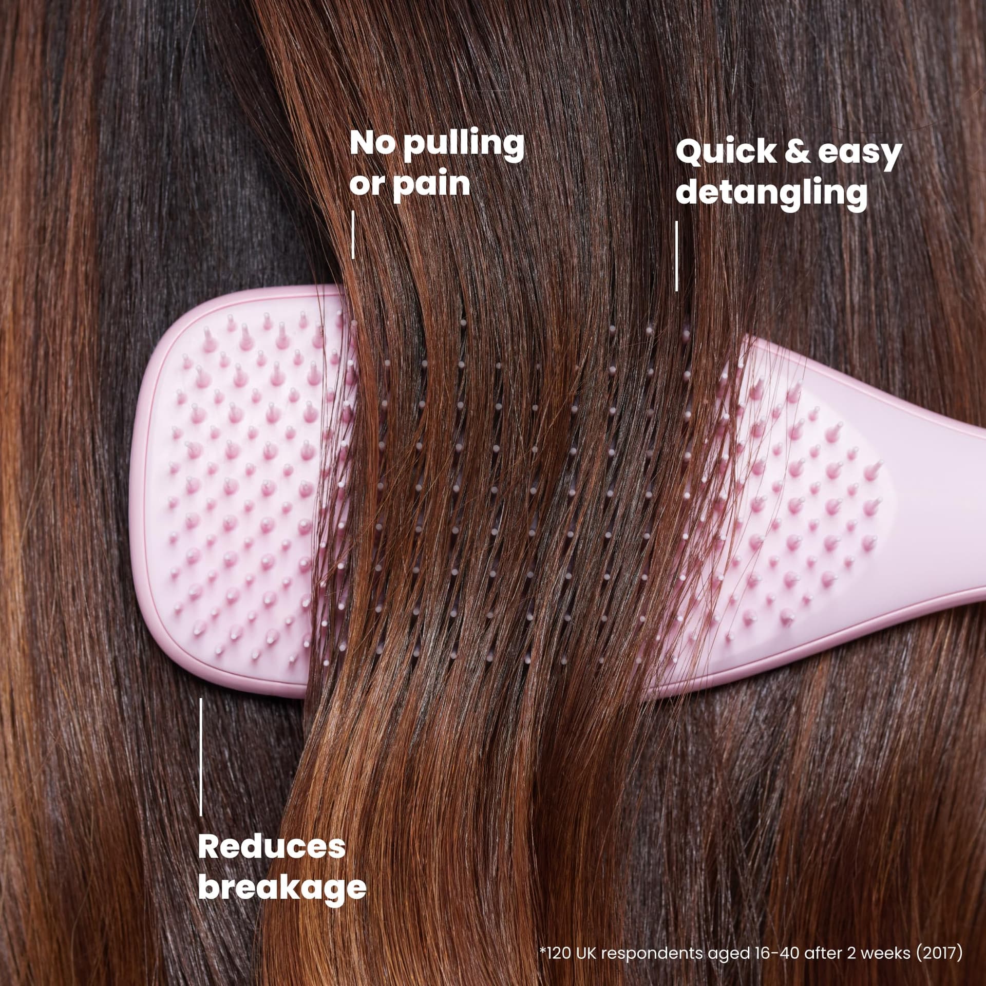 Tangle Teezer Wet Detangler Hairbrush - Millennial Pink thumbnail 4
