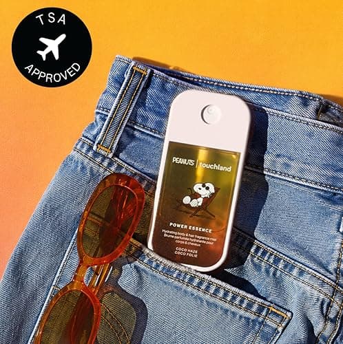 Touchland x Peanuts Body & Hair Hydrating Fragrance Mist Travel Size | TSA ready spray. Tropical scent of grapefruit, magnolia, coconut & sandalwood. Hydrates and refreshes skin and hair. thumbnail 7