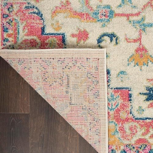 Nourison Home Passion Ivory/Pink 3'9" x 5'9" Area Rug, Boho, Moroccan, Bed Room, Living Room, Dining Room, Kitchen, Easy Cleaning, Non Shedding, (4' x 6') thumbnail 3