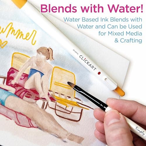 Zebra Pen CLiCKART Retractable Felt Tip Pen, Assorted Light Ink Colors, 0.6mm Fine Point, Moisture Absorbing to Prevent Drying Out, No Bleed, Ideal for Journaling, Drawing and Writing, 12-Pack (69712) thumbnail 6