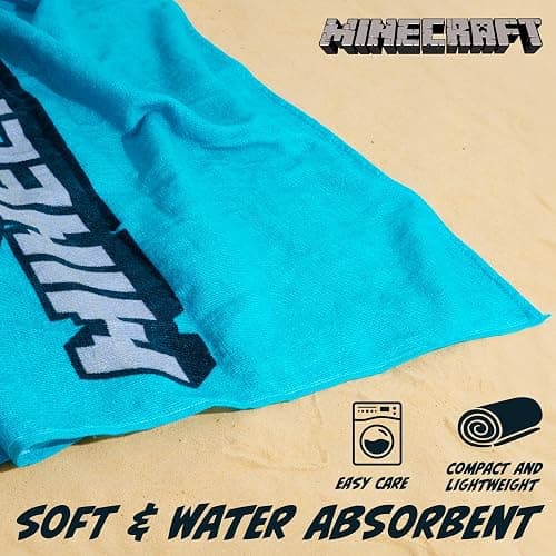 Minecraft Beach Towel Kids Teenagers Quick Dry Towel for Pool Beach Bath Swimming Trips Travel Essentials Vacation 55x27” thumbnail 5