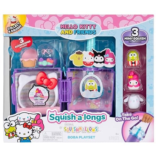 Squish-a-longs Hello Kitty and Friends Hello Kitty Boba Playset - Image 1