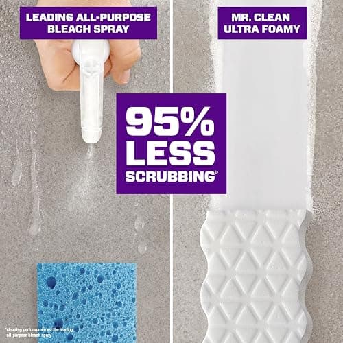 Mr. Clean Magic Eraser Variety Pack with Ultra Thick, Ultra Foamy, and Extra Durable Multi Purpose Cleaner, Magic Eraser Sponge Multi Surface Cleaner, 6ct thumbnail 5