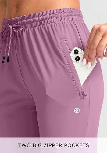 G Gradual Women's Joggers Pants with Zipper Pockets Tapered Running Sweatpants for Women Lounge, Jogging - Slate Blue Small thumbnail 5