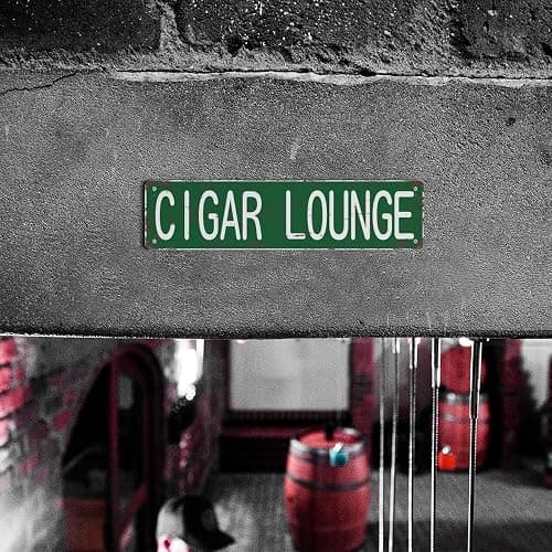 Street Sign Cigar Lounge Poster For Home Office Bedroom Outdoors Cafes Pub Wall Decor Plaque Sign 16X4 Inch thumbnail 7