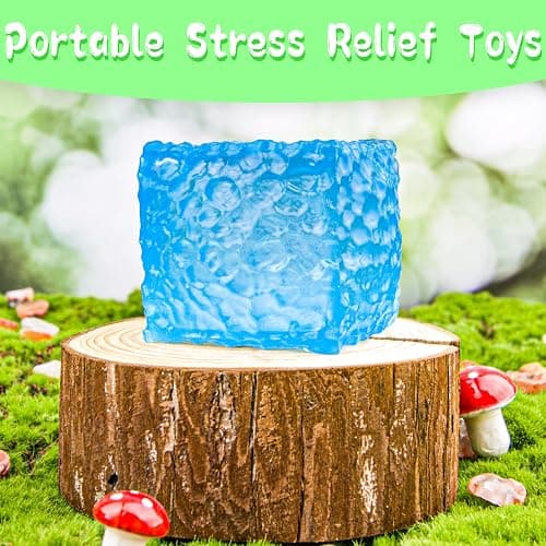 Stress Relief Cube, Novelty Water Cube Texture Squeeze Toy, Slow Rebound Stress Relief Fidget Toy, Squishy Sensory Toy for Anxiety & Relaxation, Unique Desk Fidget for Adults & Kids thumbnail 4