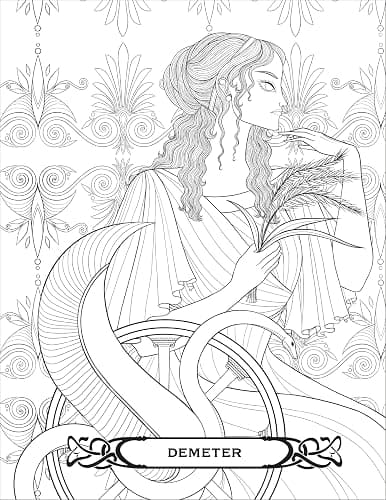 Badass Women of Greek Mythology Coloring Book: 45 Goddesses, Mortals, and Monsters to Color thumbnail 6
