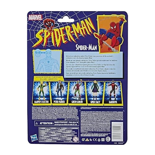 Hasbro Marvel Legends Series 6-inch Collectible Spider-Man Action Figure Toy Retro Collection thumbnail 3