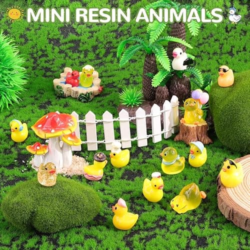 50PCS Mini Resin Animals Assorted Styles Cute Tiny Ducks,Miniature Duck Figures to Hide,Little Animal Toys Bulk for Topper Desk Garden Dollhouse Landscape Aquarium Ornaments DIY Crafts & Decor thumbnail 4