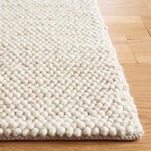 SAFAVIEH Natura Collection Runner Rug - 2'3" x 9', Beige & Ivory, Handmade Wool Blend, Textured Design, Ideal for Living Room, Bedroom, Dining Space (NAT425B) thumbnail 5