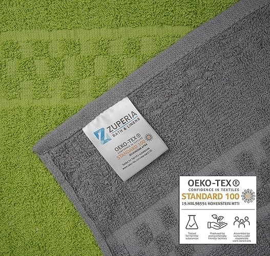 ZUPERIA 7-Pack Bath Towels - 30" x 54" - Ultra Soft 100% Cotton Large Bath Towels- Highly Absorbent for Bathroom, Pool, Gym, Spa, and Hotel Use (Colors Variety) thumbnail 10