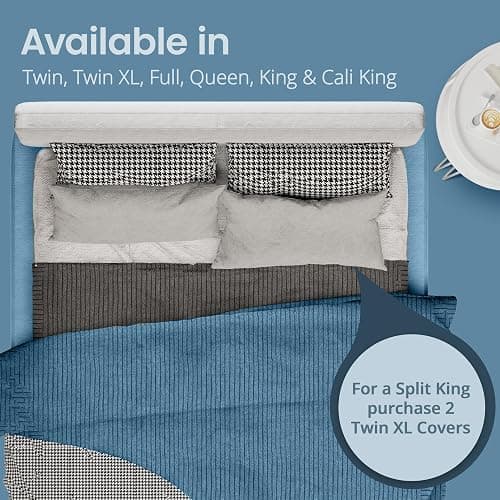 SafeRest Waterproof King Size Mattress Protector - Fitted with Stretchable Pockets - Machine Washable Cotton Mattress Cover for Bed thumbnail 9