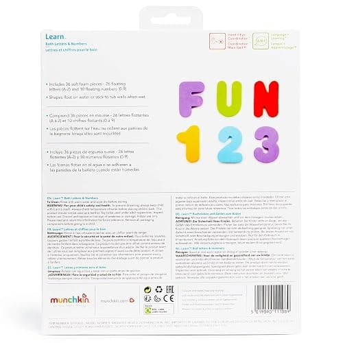 Munchkin® Learn™ Bath Letters and Numbers 36pc Toddler Bath Toy thumbnail 9