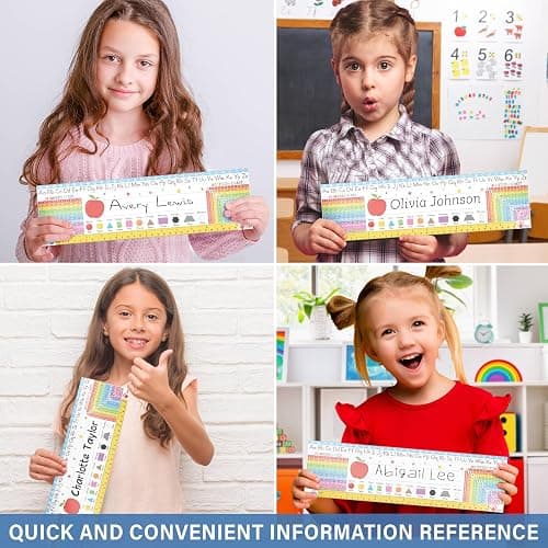 King Print Desk Name Tags for Classroom, 30 Pack Colorful 14x4 | Double-Sided Laminated 250gsm, Student Plates Learning Handwriting for Kindergarten 1st 2nd 3rd Grade Classroom Decor thumbnail 4