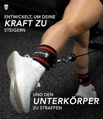 Gymreapers Ankle Straps For Cable Machine Kickbacks, Glute Workouts, Lower Body Exercises - Adjustable Leg Straps with Neoprene Padding thumbnail 2