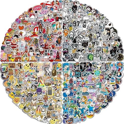 Arme Stickers Pack, 400 PCS Cool Stickers Decals, Random Sticker for Waterbottles Laptop Computer Vinyl Waterproof Sticker, Skateboard Stickers for Adults - Image 1