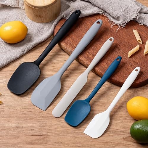 Silicone Spatula Set, 5 Piece Food Grade Rubber Spatulas for Baking, Cooking, and Mixing High Heat Resistant Non Stick Dishwasher Safe BPA-Free (Multicolor2) thumbnail 7